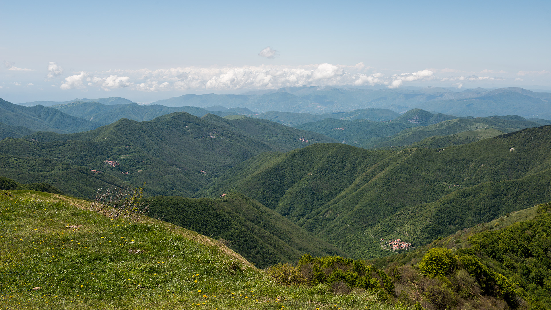 Monte Antola, panorama verso sud ovest