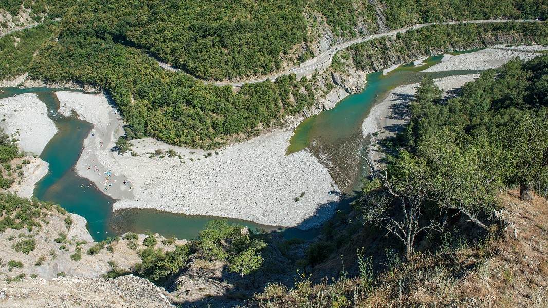 Brugnello -  vista sull’ansa del fiume Trebbia
